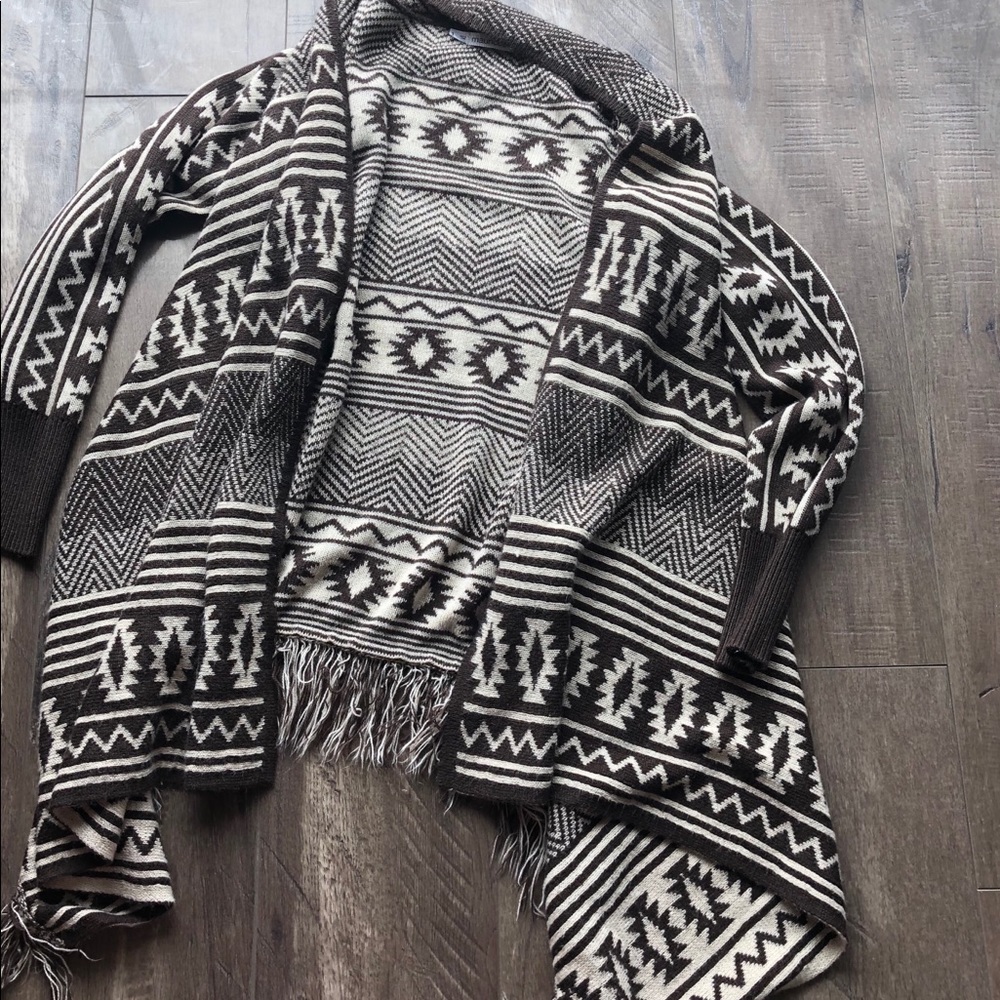 Maurice’s fringe tribal cardigan